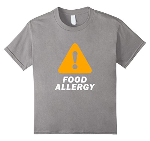 Kids FOOD ALLERY T SHIRT WARNING Food Allergy 4 Slate