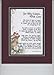 For My Cousin With Love, #73, Touching 8x10 Poem, Double-matted in Burgundy Over Dark Green And Enhanced With Watercolor Graphics.