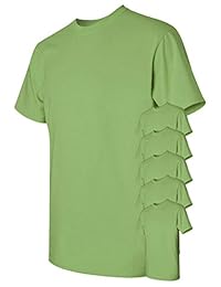 Gildan Camiseta de algodón pesado para hombre, negra, pequeña. (Paquete de 6)