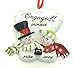 Personalized Snowman Engaged Couple Christmas Ornament- Free Personalization