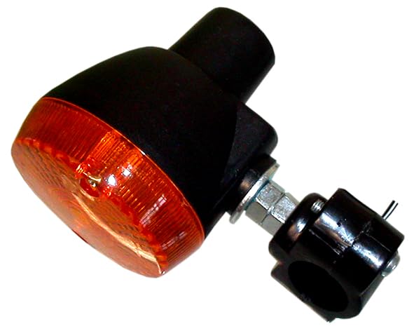 Hi Level Motorcycle Complete Indicator - Compatible Replacement for Kawasaki KE100, KE125, KE175, KL250 Front, Amber Lens