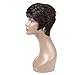 Pixie Cut Wigs for Black Women Black Human Hair Short Cut Wigs with Bangs Bump Wig, Short Boy Cut Black Women's Short Wig