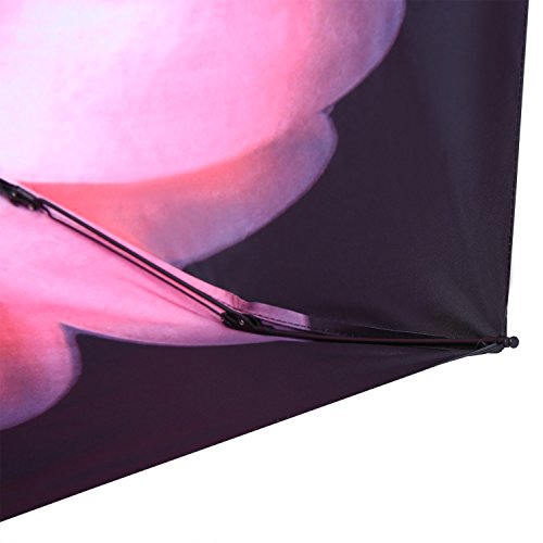 MuNiSa Mini Travel Sun Rain Umbrella Compact Parasol Lightweight Portable Outdoor Golf Umbrella with 95% UV Protection