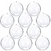 UNIQLED Clear Plastic Fillable Christmas DIY Craft Ball Ornament - Pack of 10 (40mm)
