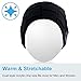 Mydeal Washable Winter Mens Womens Hat Bluetooth Beanie Running Cap with Wireless Stereo Headphones Mic Hands Free Rechargeable Battery Compatible with Cellphones iPhone Android Laptop Tablet - Black