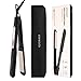Hair Straightener, Professional Flat Iron with 1.37 Inch Wide Titanium Plates Touch Screen LCD Display Adjustable Temp|Heats Up Fast for All Hair Types | Best Birthday Gift with Bag for Women Girl Her