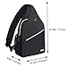 MOSISO Rope Sling Backpack (Up to 13 inch), Multipurpose Crossbody Chest One Shoulder Outdoor Travel Hiking Daypack, Black