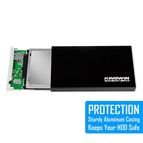image for Kingwin SSD Hard Drive Enclosure USB 3.0 to SATA 2.5 Inch Solid State 