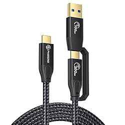 PHIXERO USB C to USB C Cable 1Ft, 20Gbps Data
