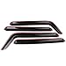 Window Visor Compatible with 2005-2009 Hummer H3, Slim Style Dark Smoke 4PC Set Acrylic by IKON MOTORSPORTS, 2006 2007 2008