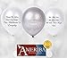 30PC Biodegradable Remembrance Balloons: White & Silver Personalizable Funeral Balloons for Balloon Releases & Sympathy Gifts | Created/Sold by AMERIBA, a USA company (Variety Pk White, Black Writing)