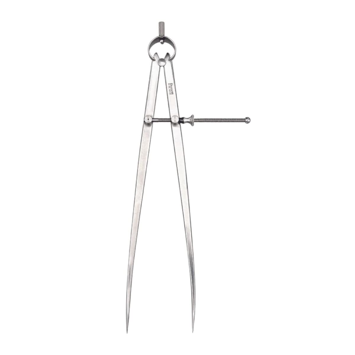 Starrett 83A-12 Solid Nut Dividers, Steel, Flat Leg, 0-8" Range