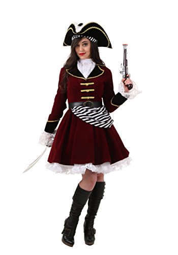 Fun Costumes womens Plus Size Women's Captain Hook Costume with Hat