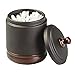 mDesign Metal Bathroom Vanity Canister Jar for Cotton Balls, Swabs, Cosmetic Pads - Two Tone Bronze