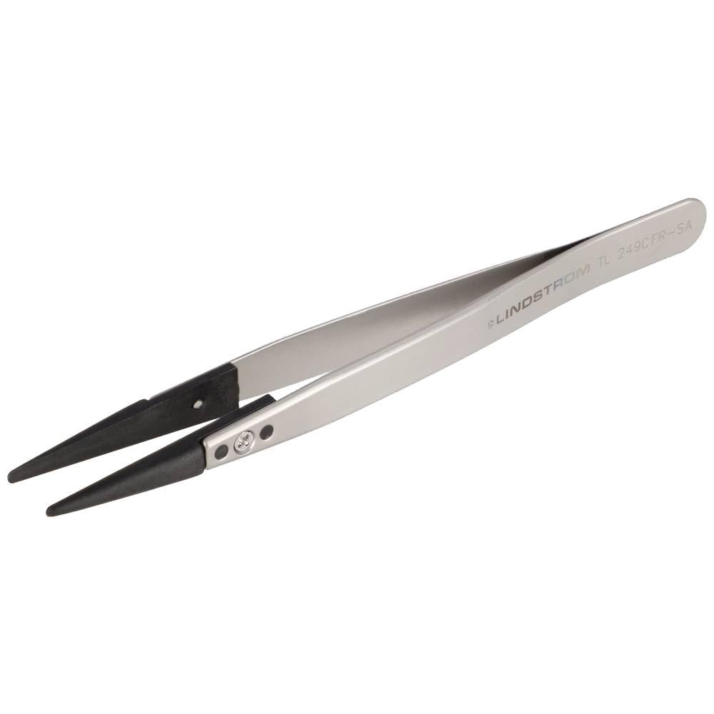 Bahco TL 249CFR-SA Tweezers with Replaceable Fibre Tips, Silver