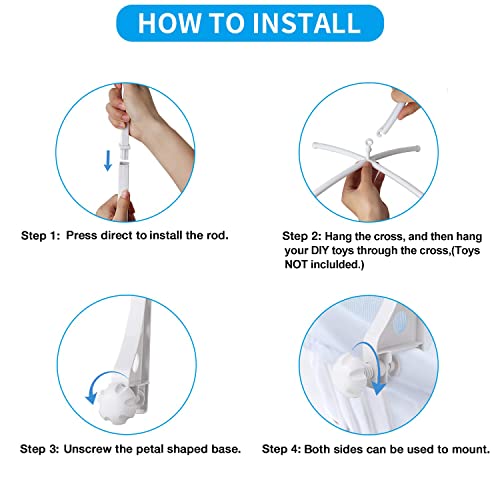 Baby Crib Mobile 20Inch EasyClamp Baby Crib Mobile Holder with