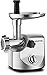 Gourmia GMG7100 Prime Plus Commercial Grade Meat Grinder -Accessory Kit with 3 Grinding Plates, Sausage Stuffers, Kibbeh Attachment - 800W ETL Approved -Stainless Steel -Free Recipe Book