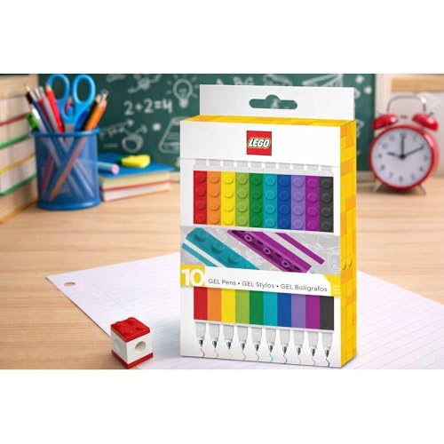 Estojo Caneta Gel LEGO Original com 10 cores