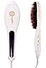 Eqoba Digital Hair Straightener Anti-Static Ceramic Heating Detangling Hair Brush Straight Styling Massage White