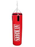 Aurion Rex Leather Unfilled Heavy Punch Bag 2 ft 3ft 4ft 5ft Boxing MMA Sparring Punching Training Kickboxing Muay Thai with Hanging Chain (4 Feet (48 inches))