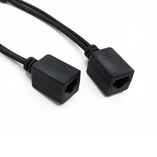 3 Pair Passive PoE Injector and PoE Splitter Kit with 5.5x2.1 mm DC Power Adaptor Connector,Black+white