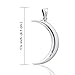 Large Crescent Moon - Lunar Magic Sterling Silver Pendant