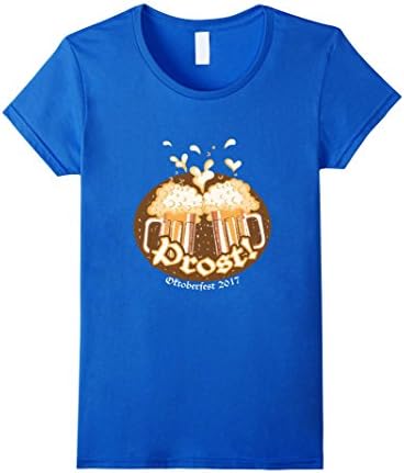 Womens Octoberfest 2017 T-Shirt Beer Mug Dress Party Supplies Prost Medium Royal Blue