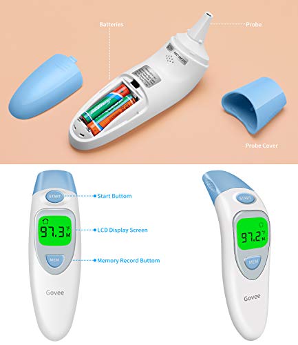 Govee Forehead Thermometer, Head Ear Thermometer for Baby Kids Adults, Digital Infrared Medical Thermometer for Fever by MINGER, 5-in-1 Accurate Instant Read - Thumbnail 3