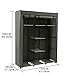 JEROAL Closet Wardrobe Portable Clothes Storage Organizer with Metal Shelves and Dustproof Non-Woven Fabric Cover,51.18X17.72X65.35 in(WxDxH) (Grey)