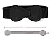 Allegra K Interlock 8-shaped Faux Leather Buckle Elastic Belt for Lady Black One Size