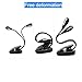 Book light， Clip On Book Reading Lamp - 4LED 4 Levels of Brightness-No Flicker，Rechargeable and，Flexible Dual Head，Daylight White，Travel Light，Clip，Light Reading at Night，Best Gift (black)