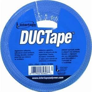 IPG 20C-BL2 JobSite General Purpose Colored Duct Tape, 60 yards Length x 1-7/8 Width, Blue by Intertape Polymer Group