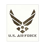 OBUY Large U.S Air Force Stencil for Painting on Wood, Fabric, Walls, Airbrush + More | Reusable 12 x 14 inch Mylar Template (USAF Military Logo)