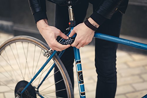 Utopia Home Bicycle Cable 4 Digit Combination Lock - 3 Feet - Lightweight - Black Color - Vinyl Coating - Black Cable Lock (1)