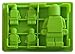 Jollylife Yellow Building Brick & Blue & Green Multi-size Minifigure Silicone Ice Tray Candy Mold Set (Blue/Green/Yellow, 1)