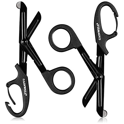 GAINWELL 5.9Inch Medical Scissors with Carabiner, Stainless Steel