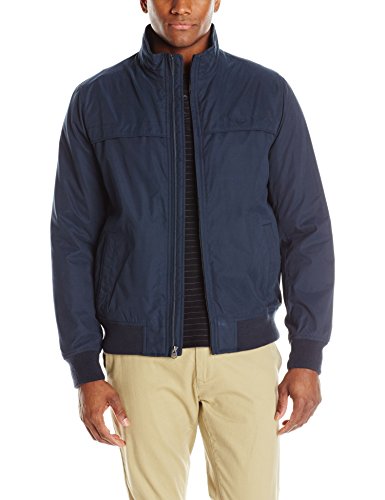 Dockers Men's Micro Twill Golf Bomber Jacket, Navy, Large