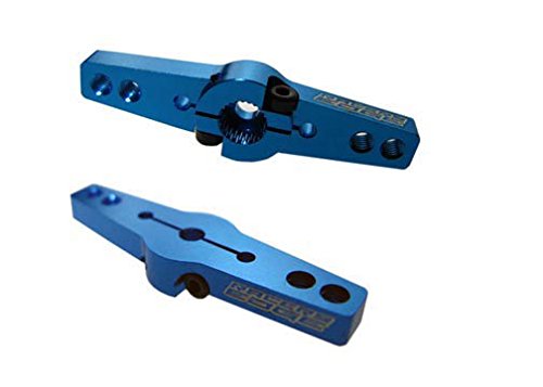 Racers Edge 10389B Pro Aluminum Double Sided Junior Servo Horn, Blue