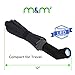 M&M² Lightweight Windproof Compact Travel Black Rain Umbrella Auto Open Close with Two Position Rotating LED Flashlight Handle
