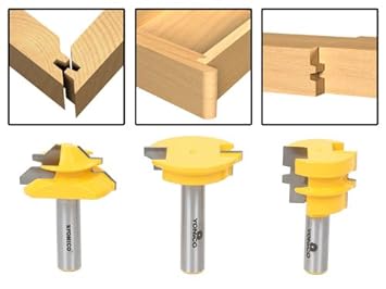 Yonico 15336 3 Bit Joinery Router Bit Set Drawer Front Lock