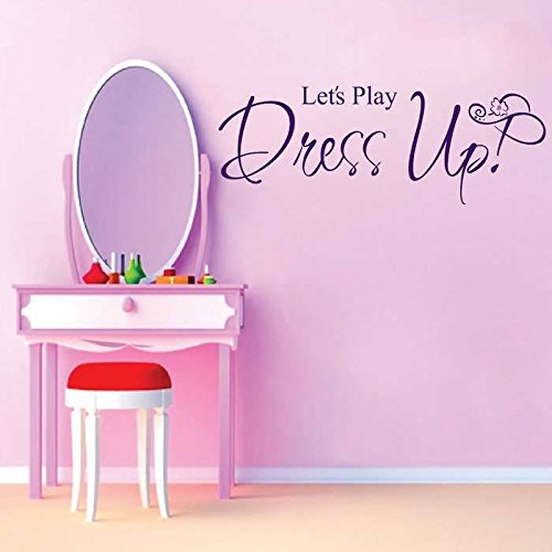 Homefulcomely PVC Wall Stickers English DRESS UP cloakroom Children Bedroom home decoration greenWallpaper22.9cm x 61cm