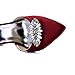 ELEGANTPARK AW Women's Leaf Design Rhinestones Crystal Clutch Dress Hat Shoe Clips Silver 2 Pcs