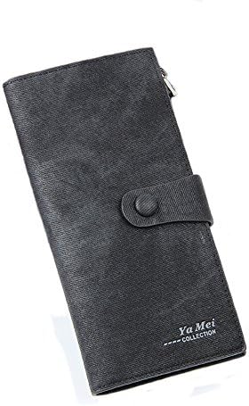 Mfeo Women's Soft Leather Durable Slim Wallets Long Bifold Multi-Card Wallet