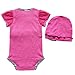 iEFiEL Baby Daddy's Girl Bodysuit with Flower Cap Sleeve Jumpsuit Set (0-3 Months)