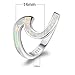 925 Sterling Silver Simple Unique Wave Rings for Girls All