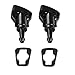 QUWEI Two windshield washer nozzle kit for dodge charger,dodge grand caravan avenger durango Ram 1500 2500 350 Grand Cherokee Chrysler Town and country Replace # 5116079AA 5160308AA (1 Hole)