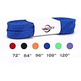 Rollerex Gladiator Waxed Hockey Skate Laces (Multiple Size and Color Options) (Deep Sea Blue, 84