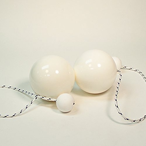 Play Pair of Contact GIGA Poi with 100mm Stage Ball -White