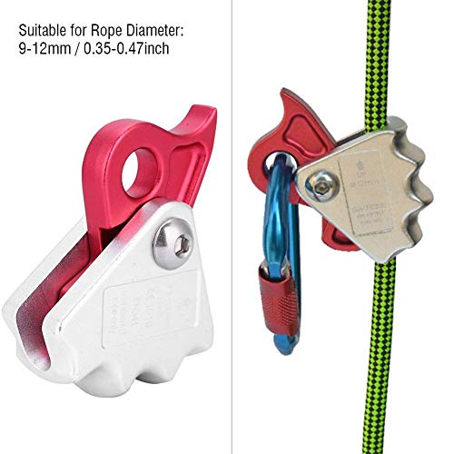 Wolfgo Climbing Figure-15KN Self-Braking Stop Descender for 9-12mm Rope Rescue Descender Rappel Ring Climbing Gear Belay Device Climbing for Rock Climbing Peak Rescue Aluminum Alloy