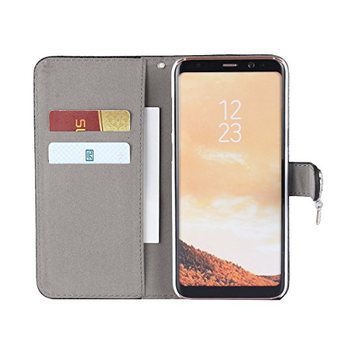 Galaxy S8plus Case, LU2000 Flip Folio Leather Handbag Wallet Wristlet Case with Metal Chain Sling Purse Clasp Stud Rhinestone Bling Star Decor for Samsung Galaxy S8+ / S8plus SM-G9 - Pink